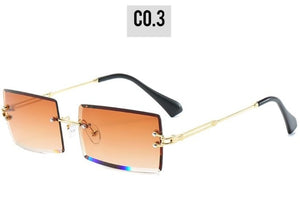 Fashion Rimless Rectangle Sunglasses