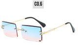 Fashion Rimless Rectangle Sunglasses