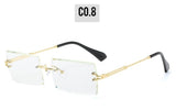 Fashion Rimless Rectangle Sunglasses