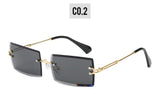 Fashion Rimless Rectangle Sunglasses