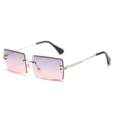 Fashion Rimless Rectangle Sunglasses