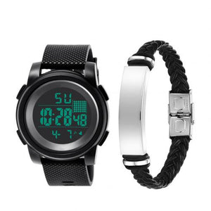 Water Resistant Digital Luminous Watch + Free Bracelet